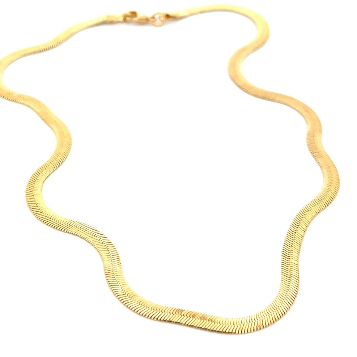 14K-gold-filled herringbone necklace - 16"