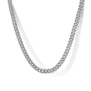 22" 3mm 925 Sterling Silver Solid Men's Cuban Link Chain Necklace