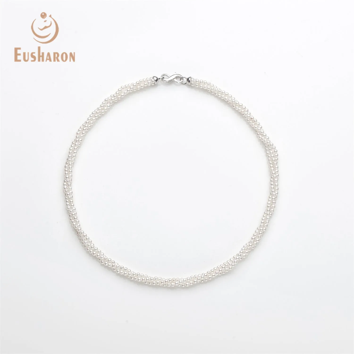 2.5-2.8mm AAA Twisted Multi Strand Freshwater AK Pearl Necklace