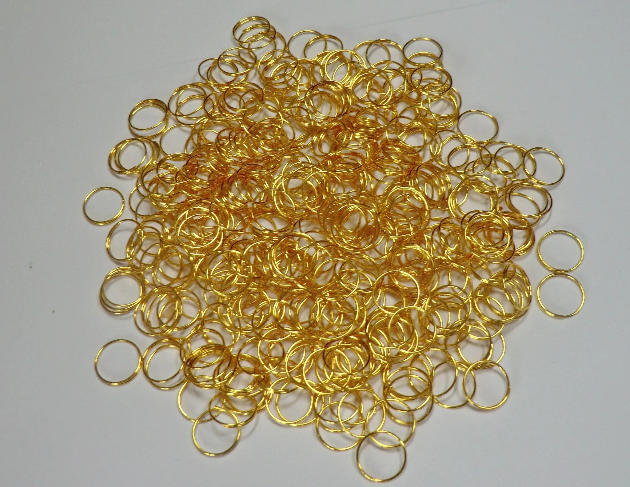 250 Gold Brass Chandelier 11mm Rings Links for Droplets Crystals Connecting Together Drops