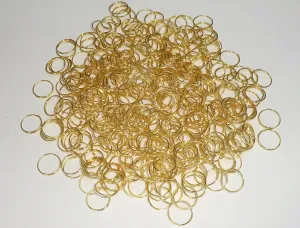 250 Gold Brass Chandelier 11mm Rings Links for Droplets Crystals Connecting Together Drops