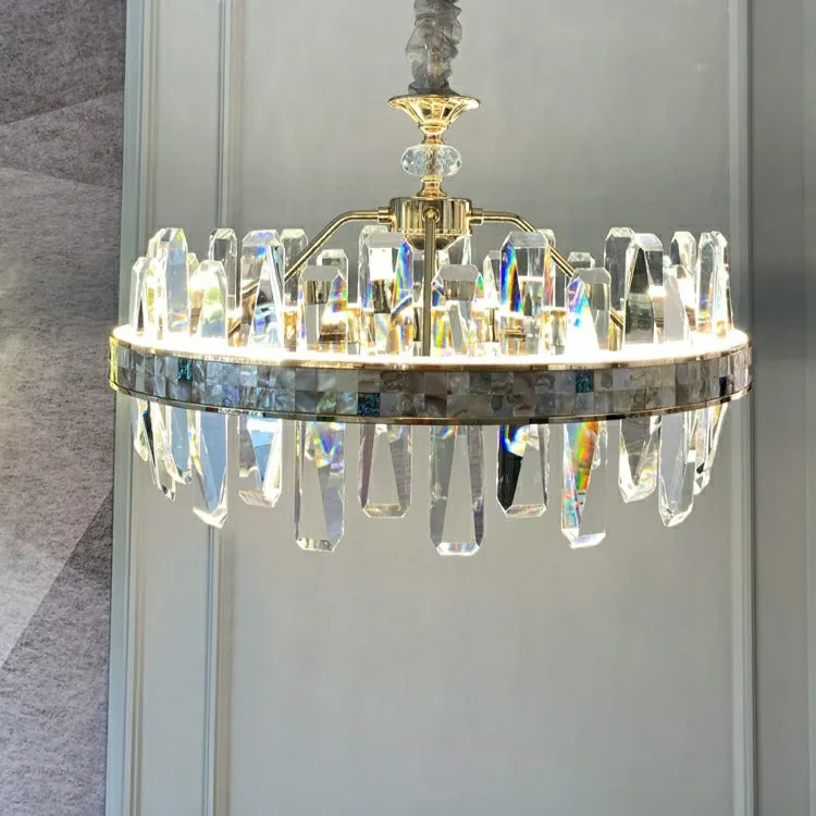 Affordable Round K9 Crystal Chandelier Lighting For Living Room Modern Rectangle Pendant Lamp For Dining Table