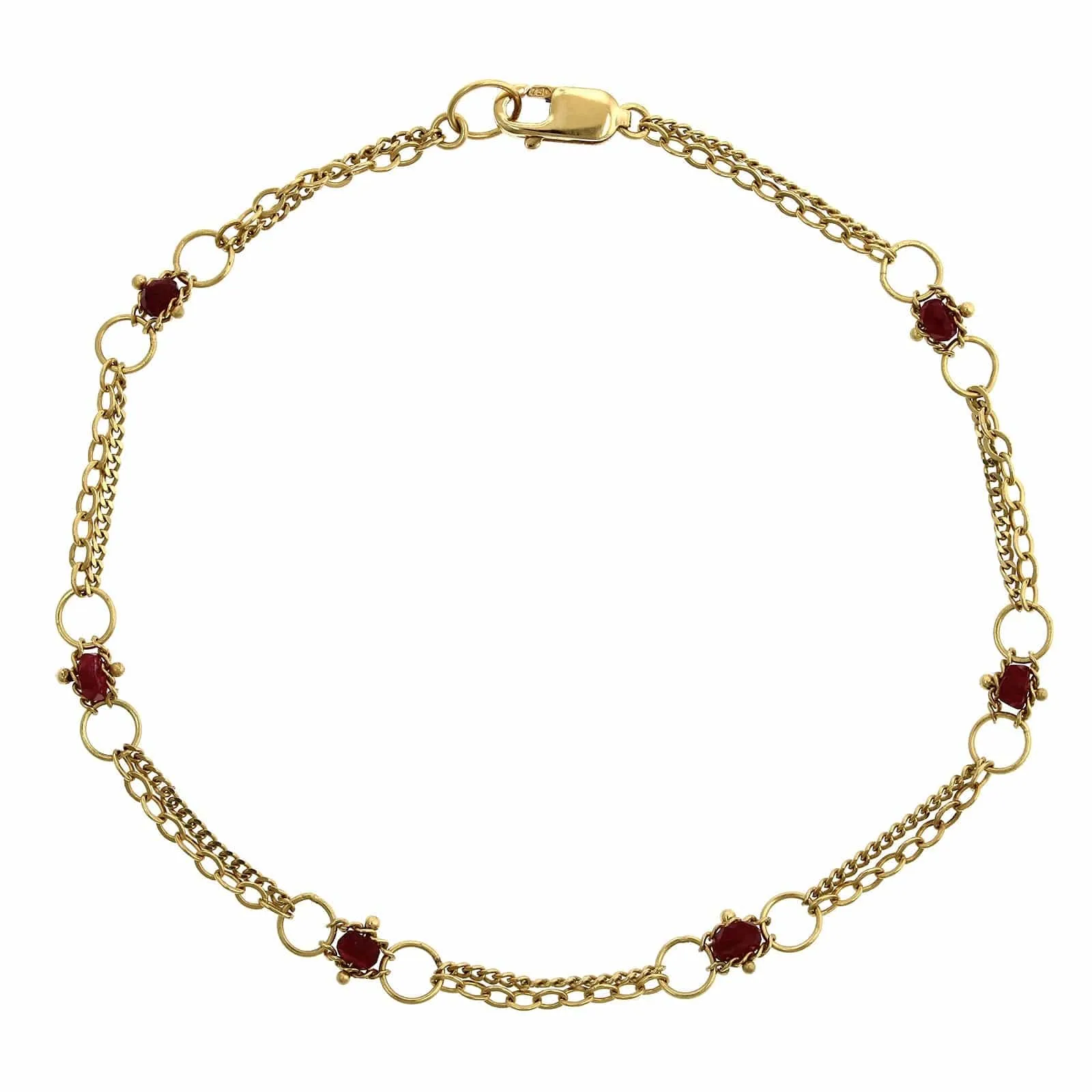 Amali 18K Yellow Gold Ruby Bead Bracelet