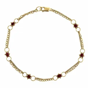 Amali 18K Yellow Gold Ruby Bead Bracelet