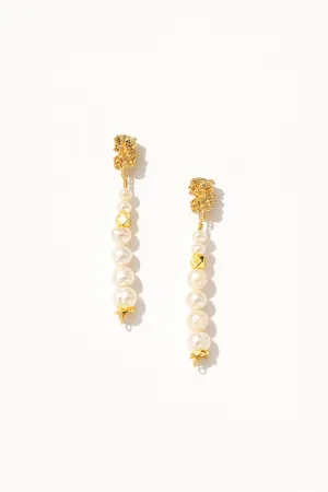 Anastasia Gold Dipped Pearl Earrings