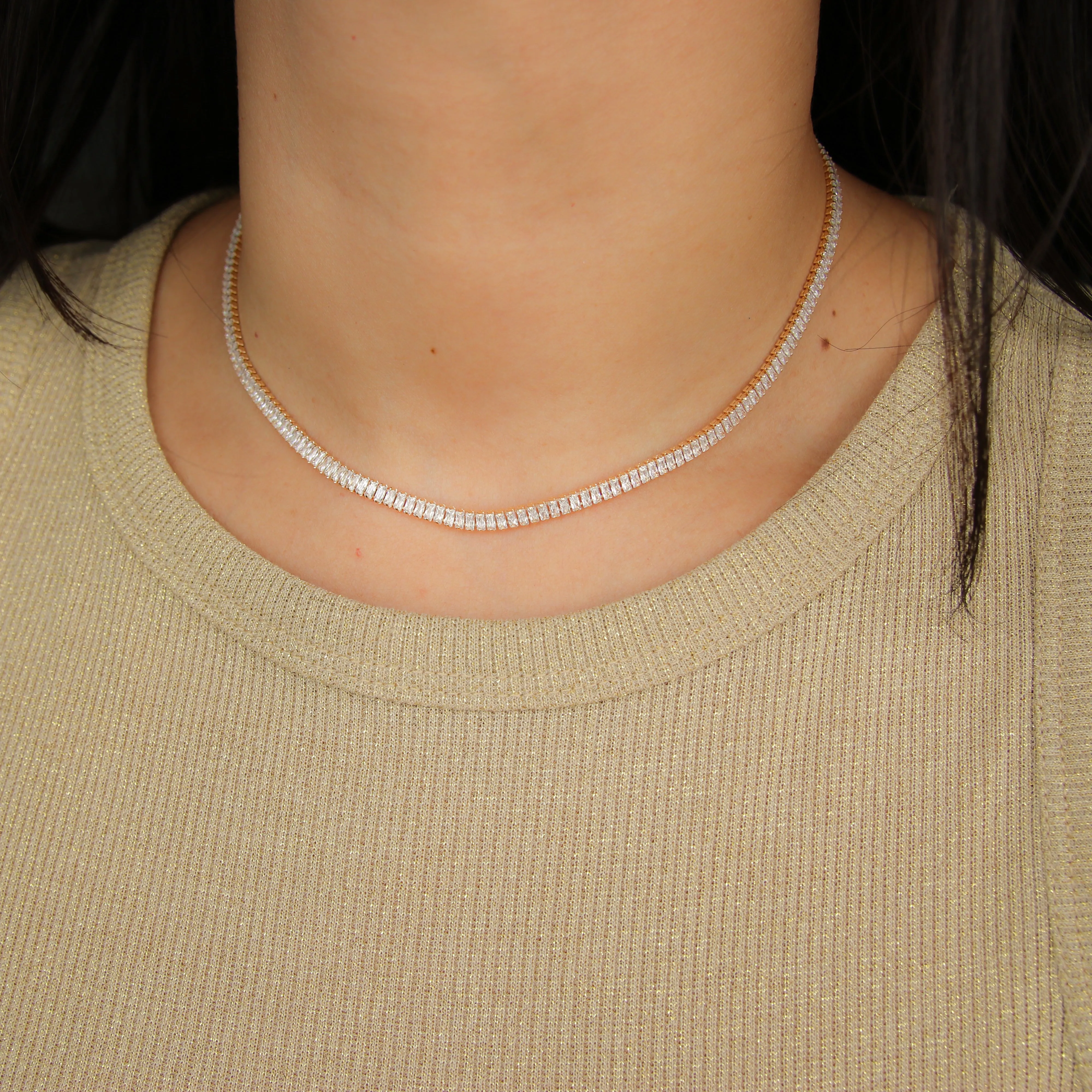 Baguette Tennis Necklace