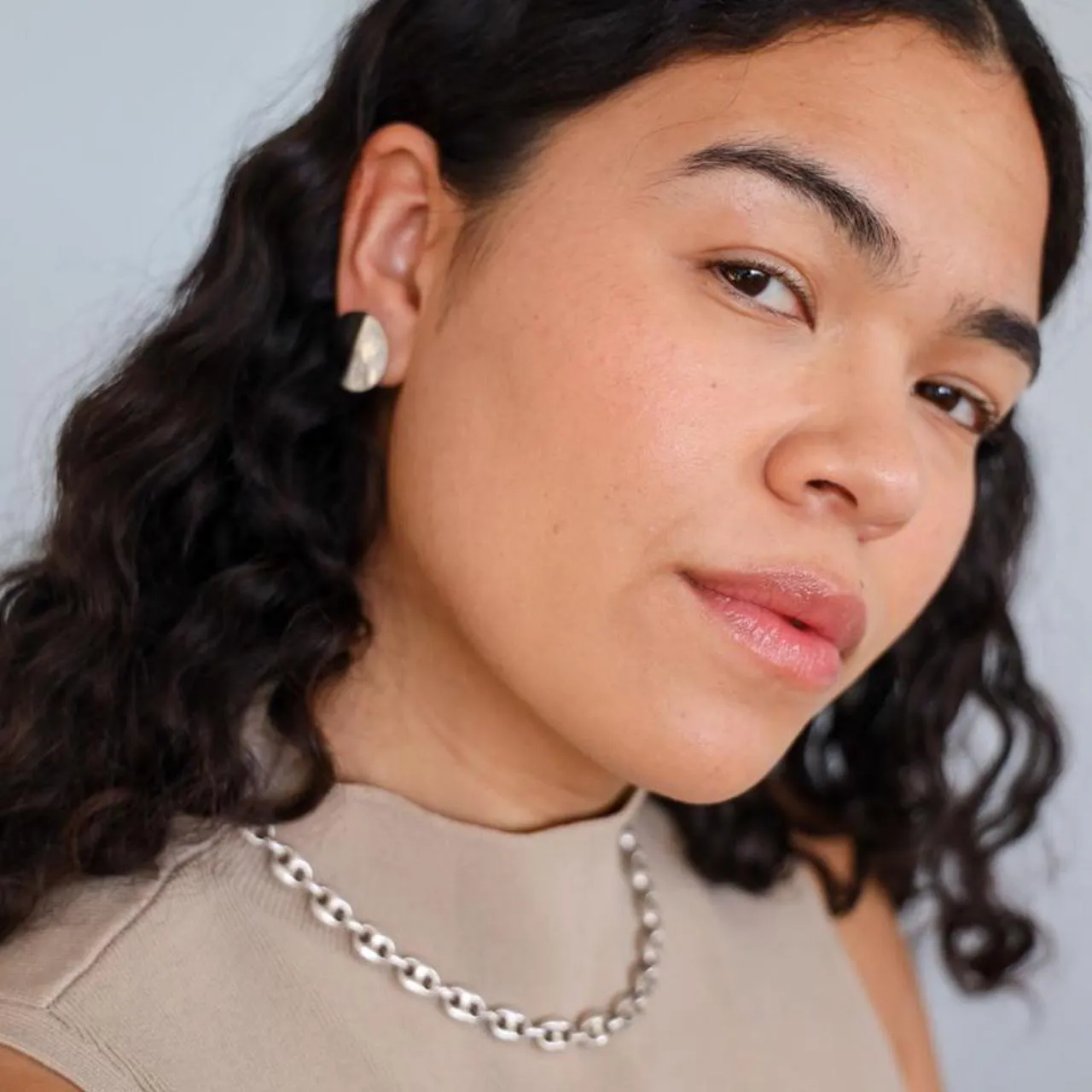 Black   White Cookie Sterling Silver Earrings