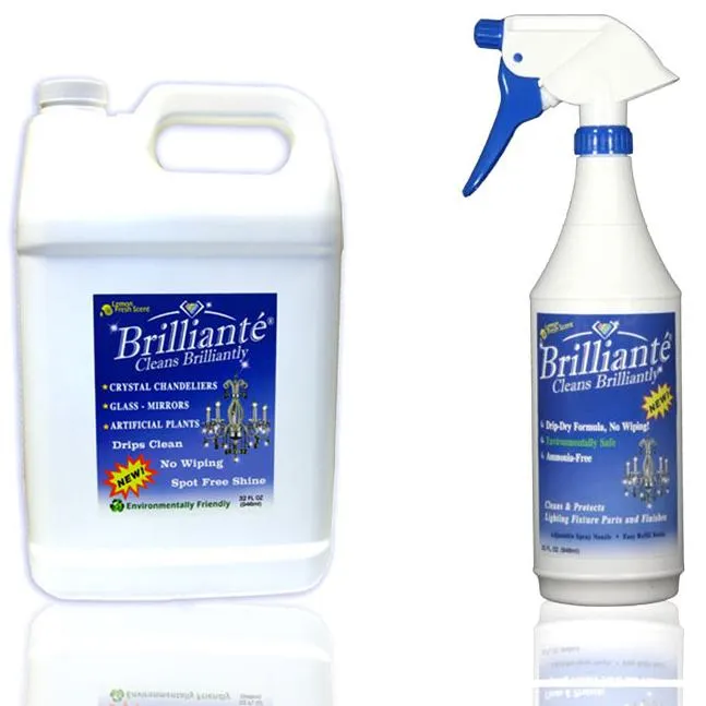 Brilliante Crystal Cleaner Spray Bottle   1 Gallon Refill Bottle