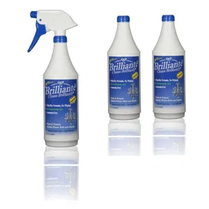 Brilliante Crystal Cleaner Spray Bottle   2 Crystal Cleaner Refill Bottles