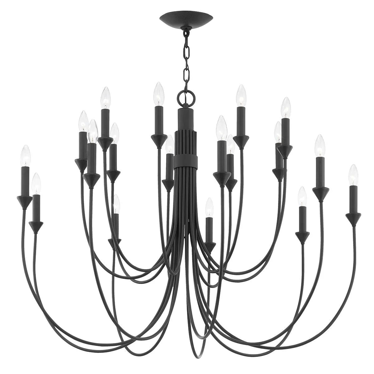 Cate 18 Lights Chandelier Iron finish