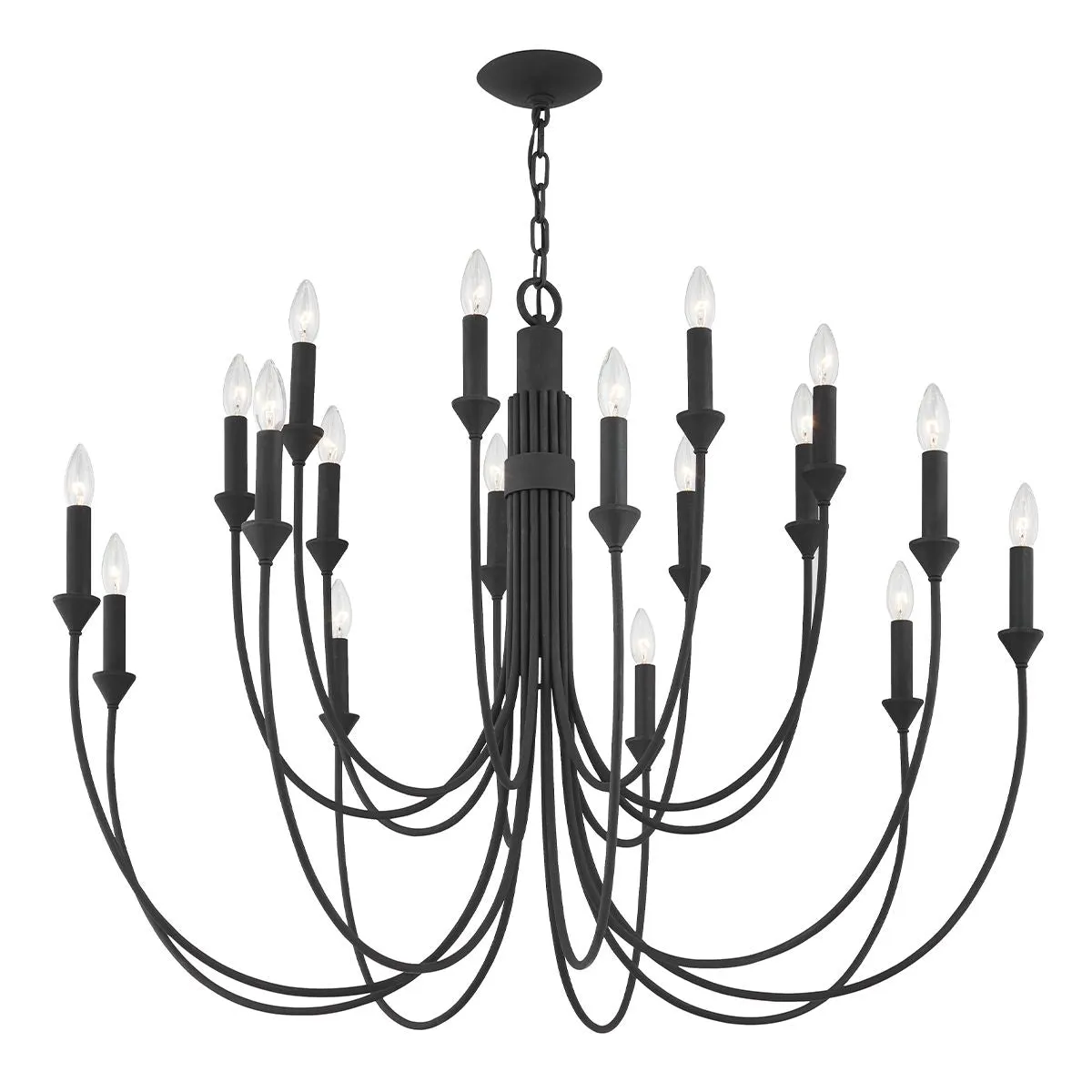 Cate 18 Lights Chandelier Iron finish