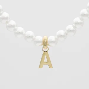 Classic Pearl Initial Necklace