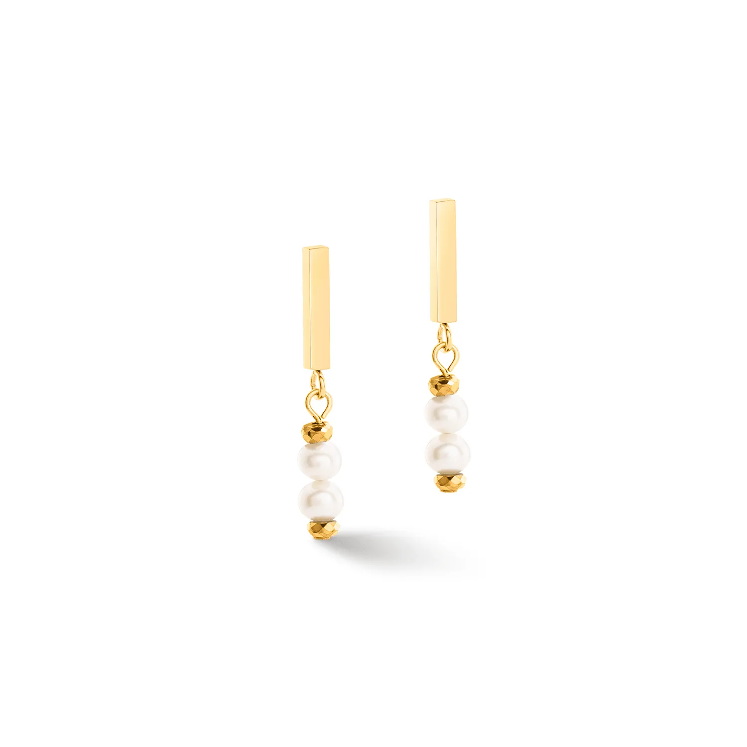 Coeur De Lion Gold Freshwater Pearl Shape Shifter Earrings