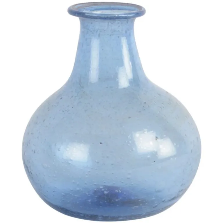 Colourful Recycled Glass Vase - Lapis Blue A