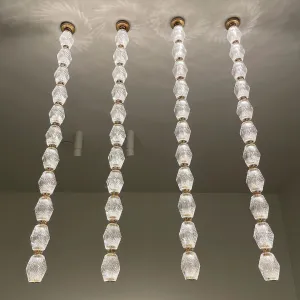 Creative Glass Pearl Necklace Pendant Chandelier for Living/Dining Room/Staircase