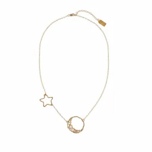 Crescent Moon & Star Necklace