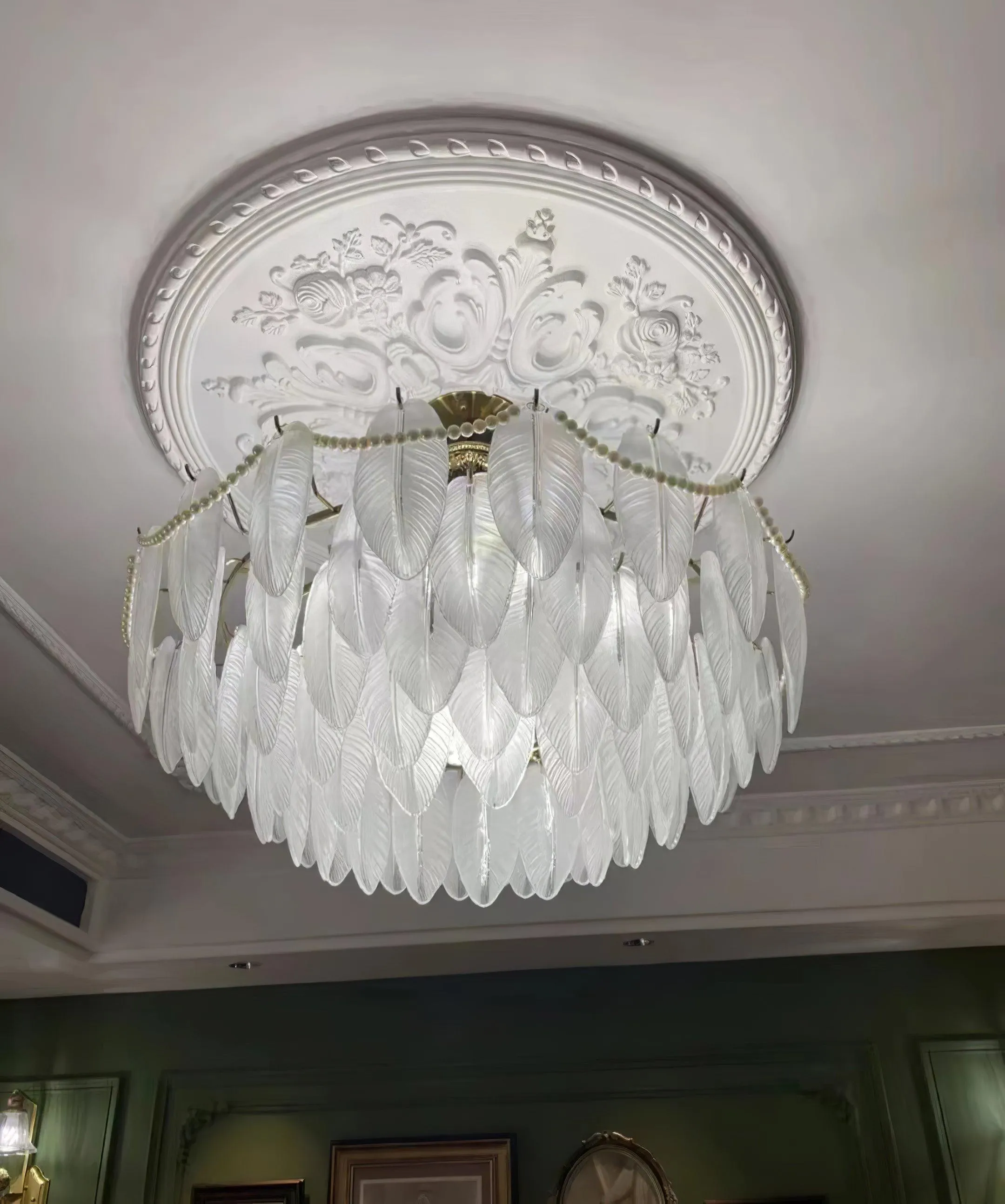 Crystal Feather Chandeliers