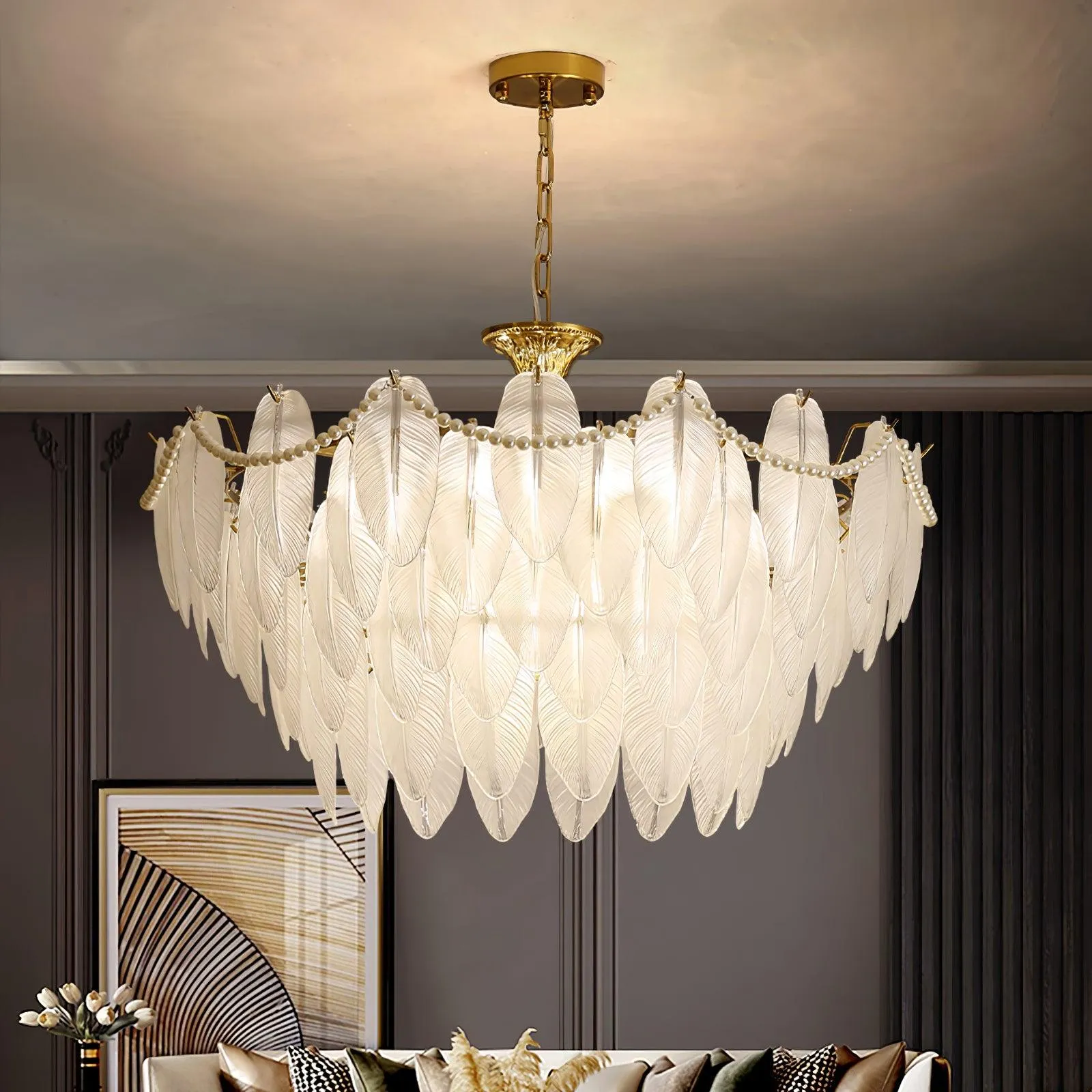 Crystal Feather Chandeliers