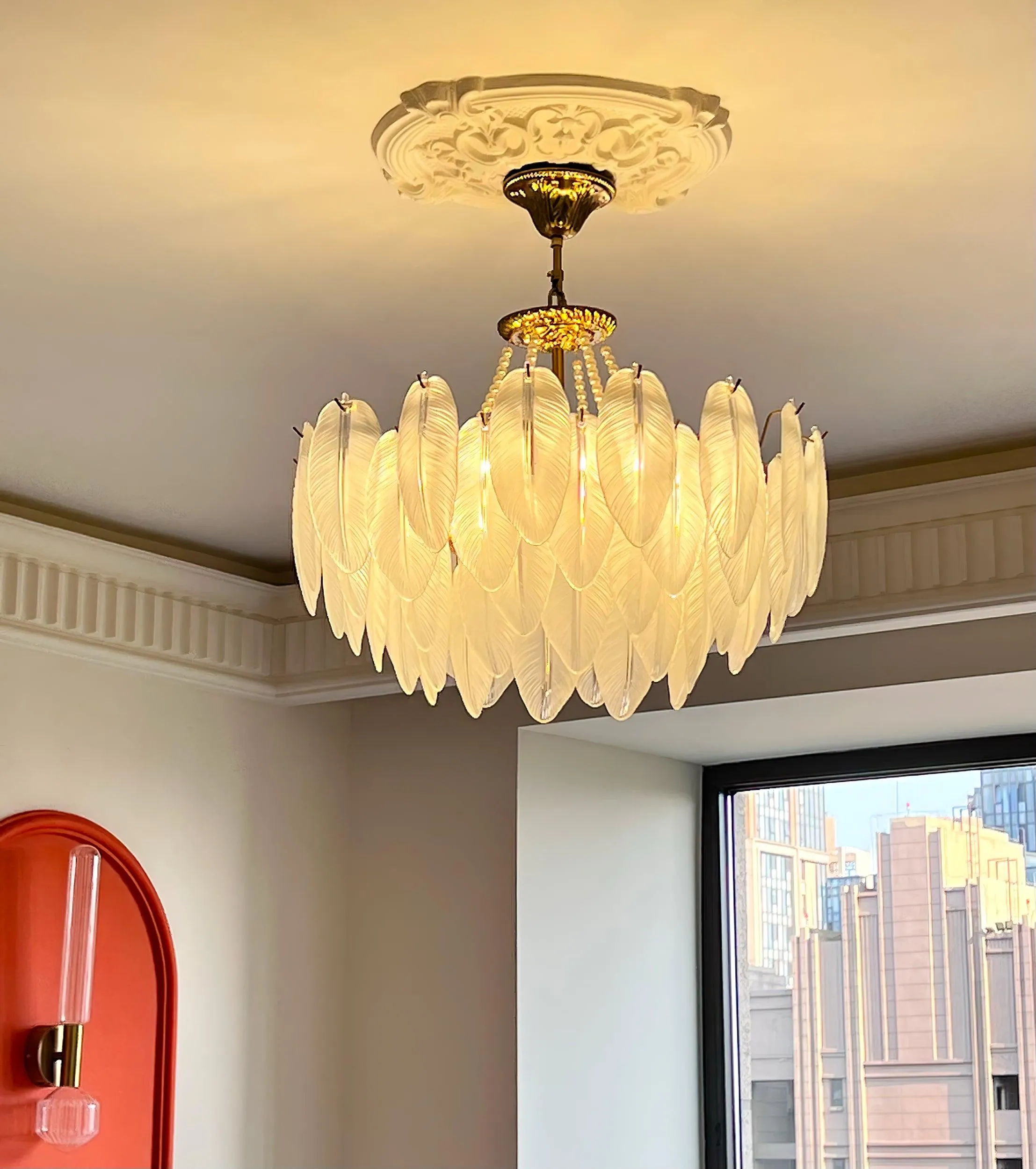 Crystal Feather Chandeliers