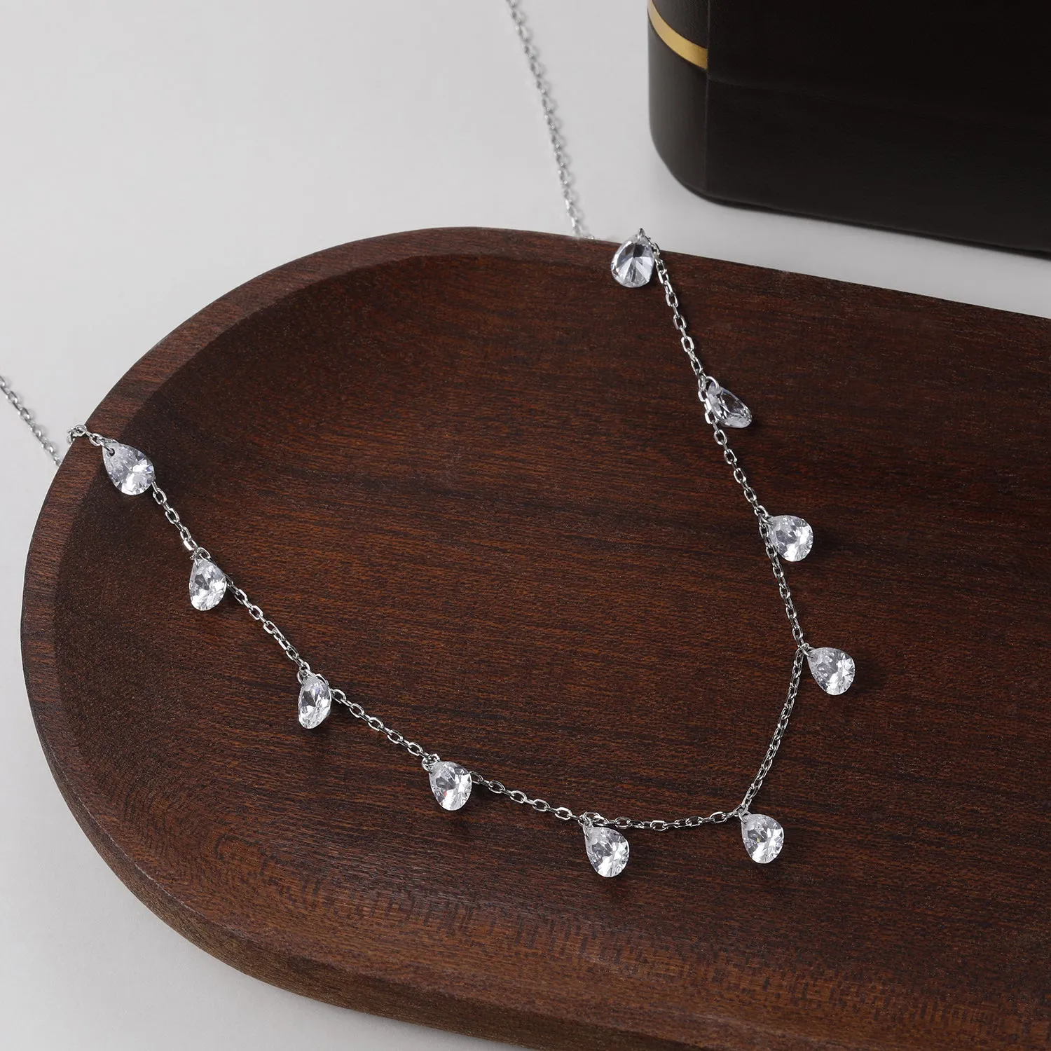 Cubic Zirconia Necklace in Sterling Silver