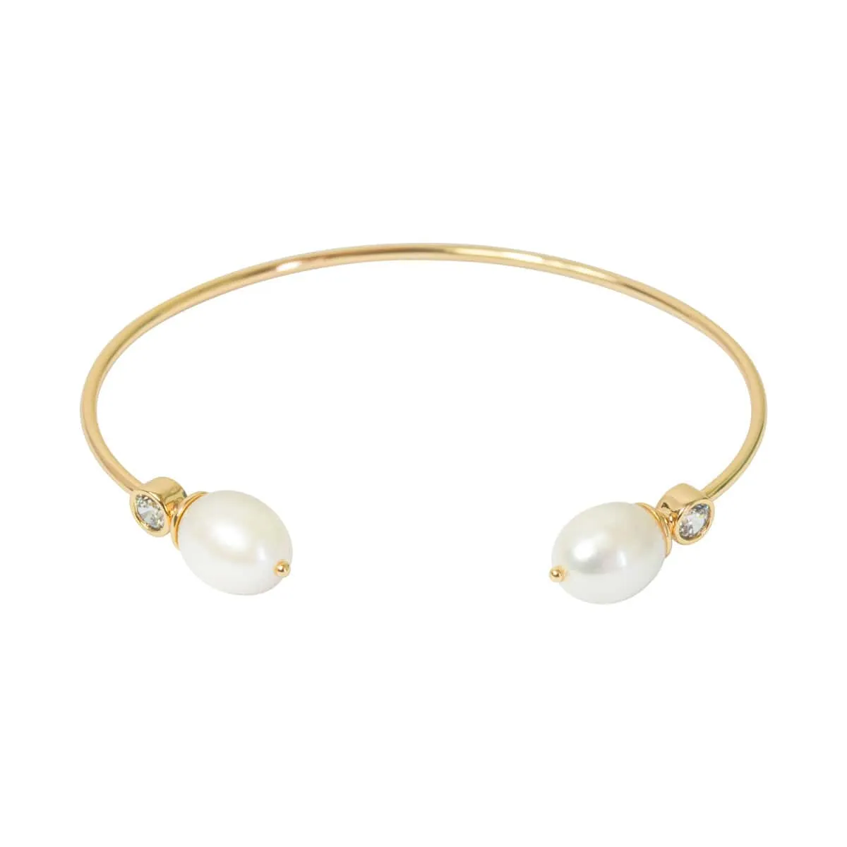 Cultured Pearl Torque Bangle