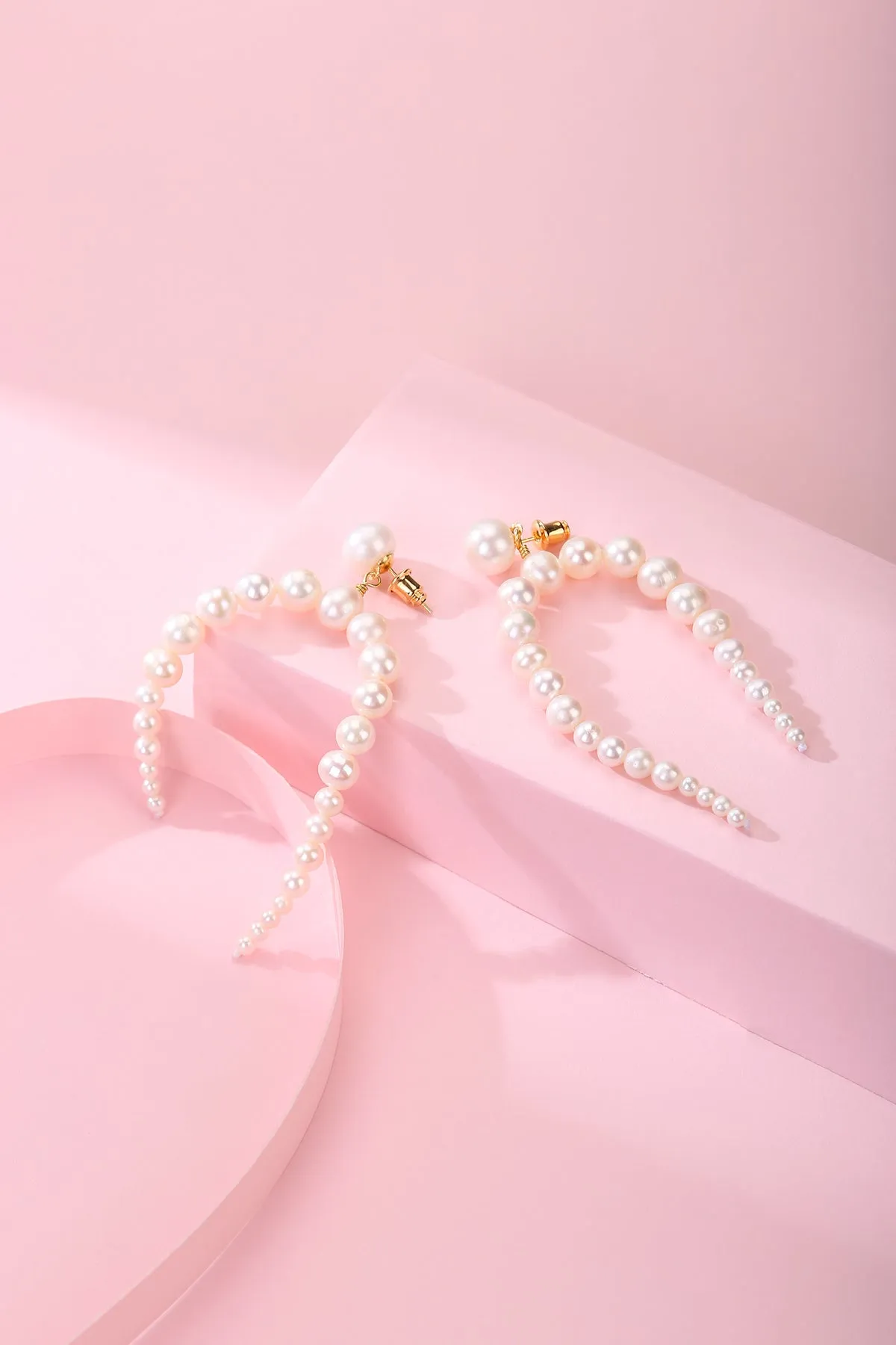 Dynamic Freshwater Pearl Drop Earrings