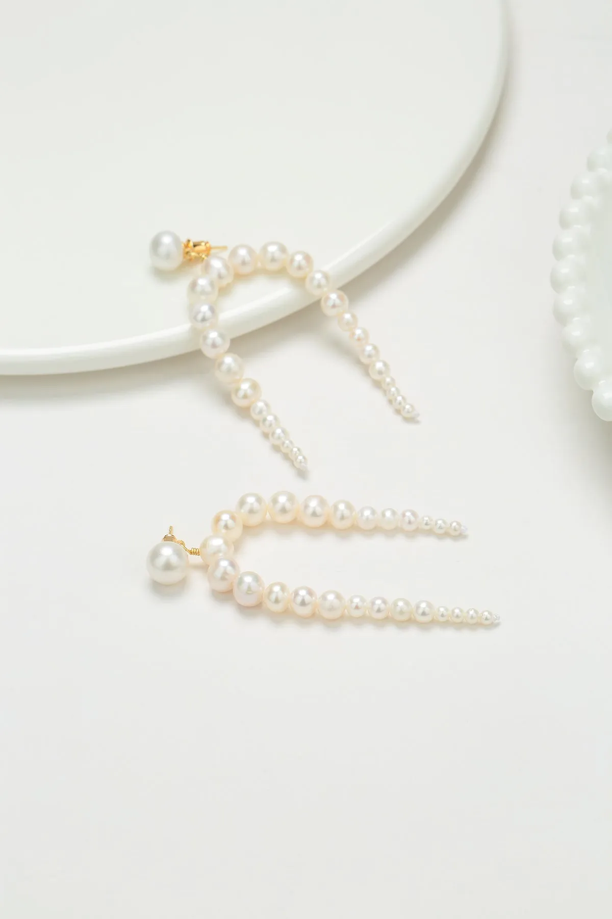 Dynamic Freshwater Pearl Drop Earrings