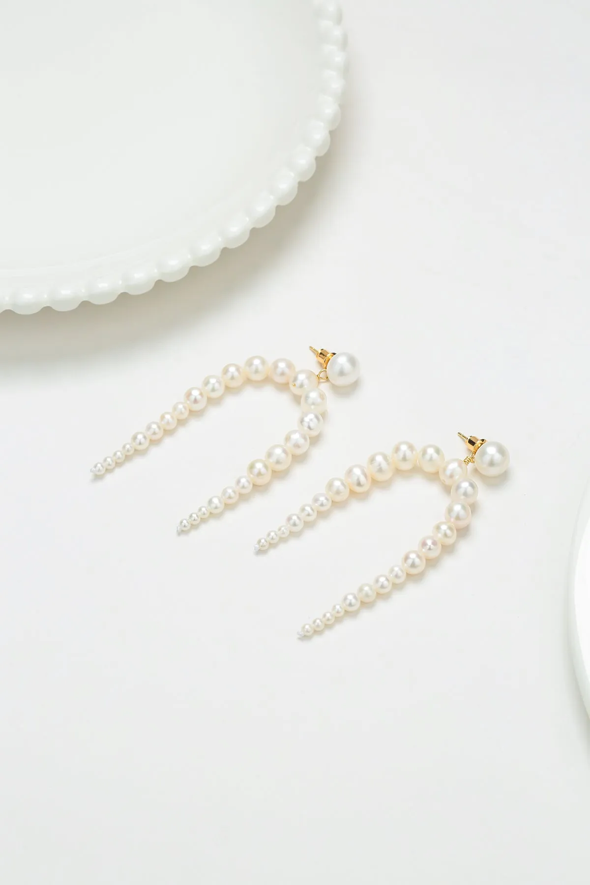 Dynamic Freshwater Pearl Drop Earrings