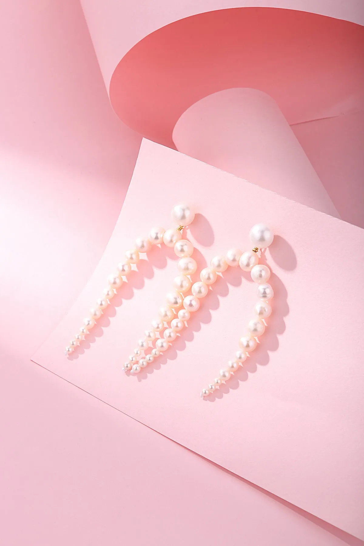 Dynamic Freshwater Pearl Drop Earrings