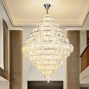 Elegant Crystal Chandelier for Grand Staircase & Lobby Fixtures