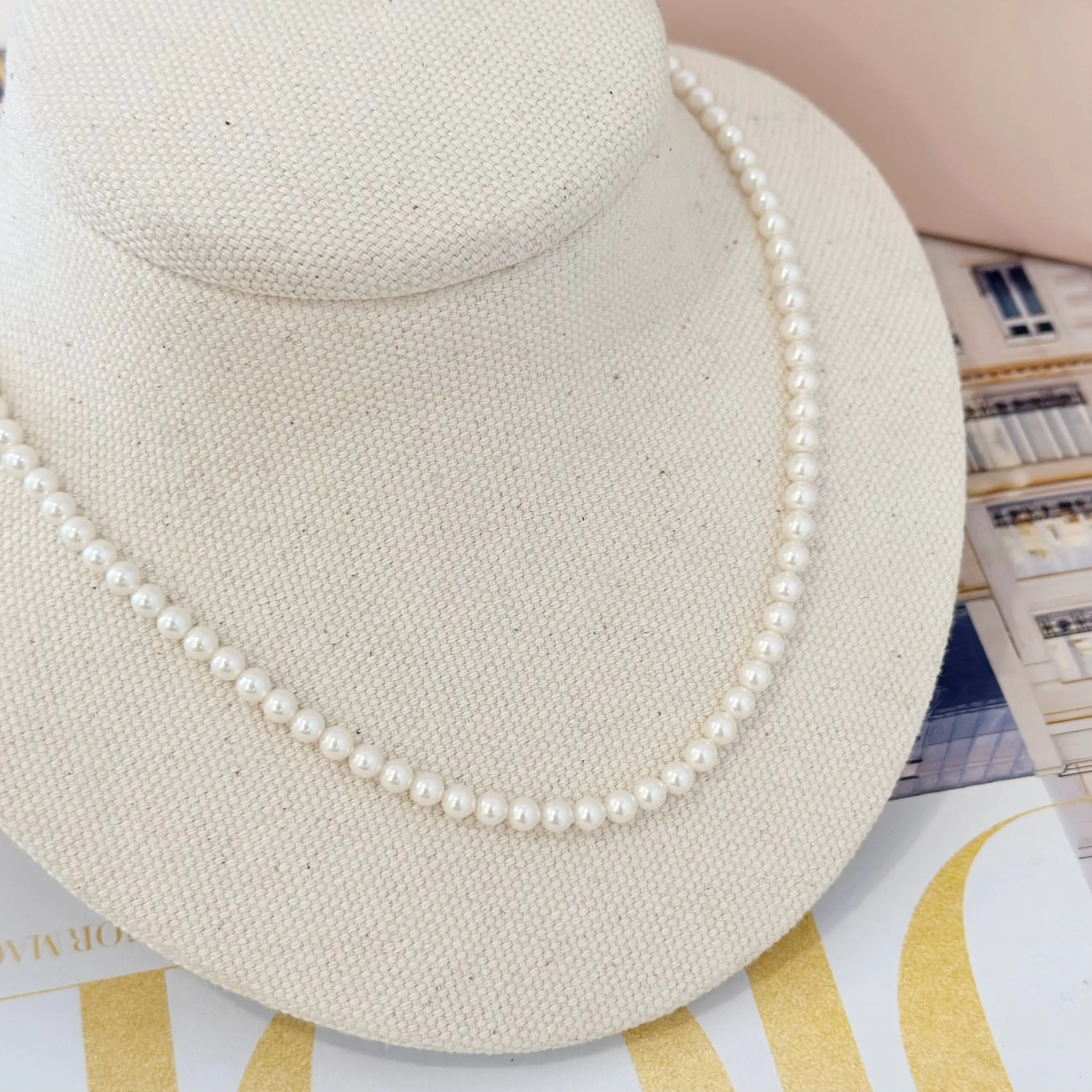 Evangeline 4mm Pearl Necklace