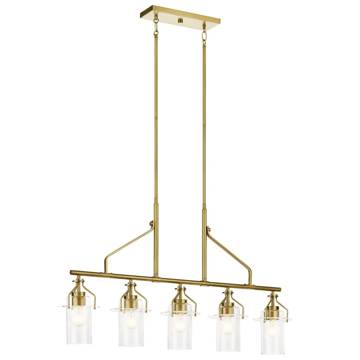 Everett 42 in. 5 Lights Chandelier Brushed Brass finish