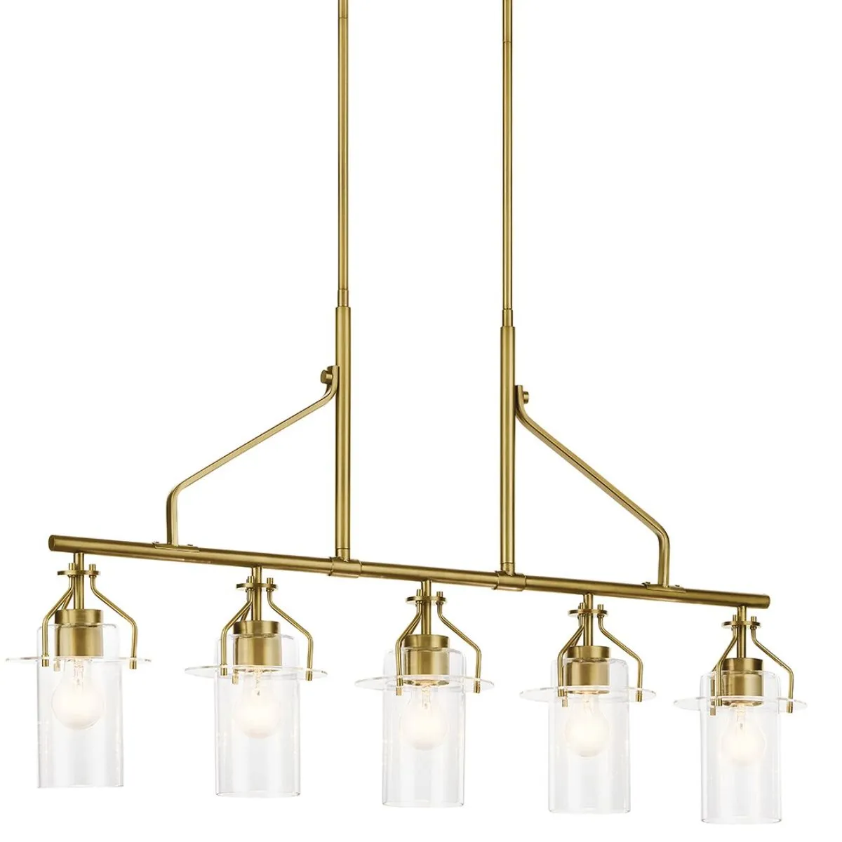 Everett 42 in. 5 Lights Chandelier Brushed Brass finish