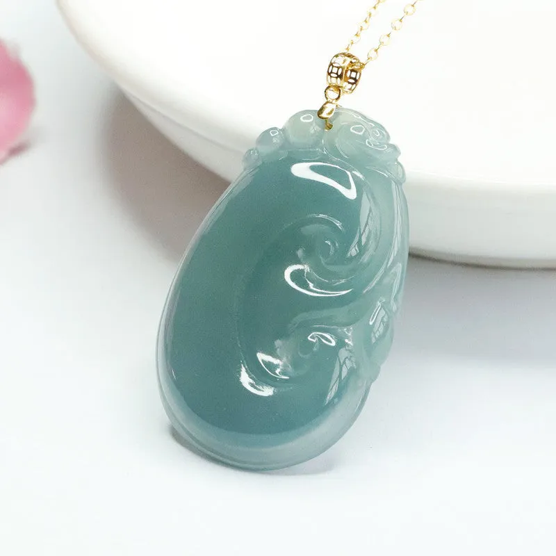 Fortune's Favor Sterling Silver Jade Ruyi Necklace