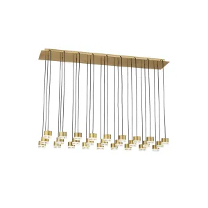 Gable 45 in. 27 Lights LED Chandelier 277V Natural Brass Finish