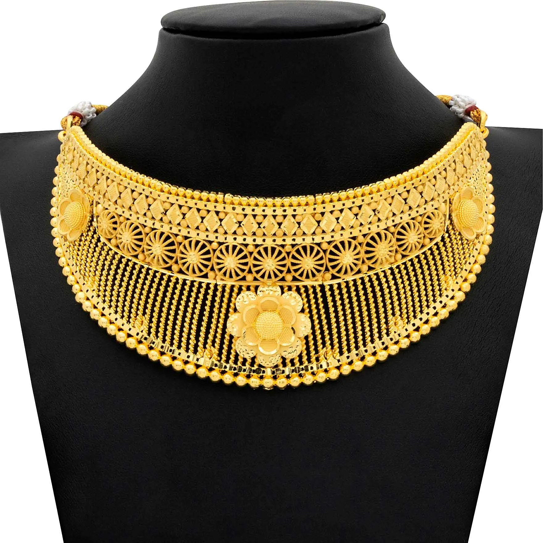 GOLDEN NECKLACE SHORT WITH STUD PGNS3-0321, PGHST12-081