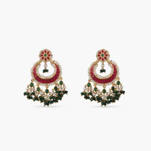 Inca Antique Jadau Chandbali Earrings