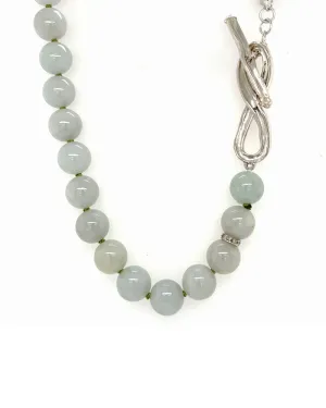 Infinity Jade Beaded Necklace