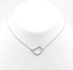 Initial Necklace D - Silver