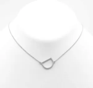 Initial Necklace D - Silver