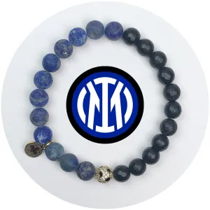 Inter Milan Mens Matte Black Onyx and Lapis with Pavé Soccer Ball