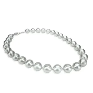 Jacquline Kent Brushed Platinum Pearl Necklace