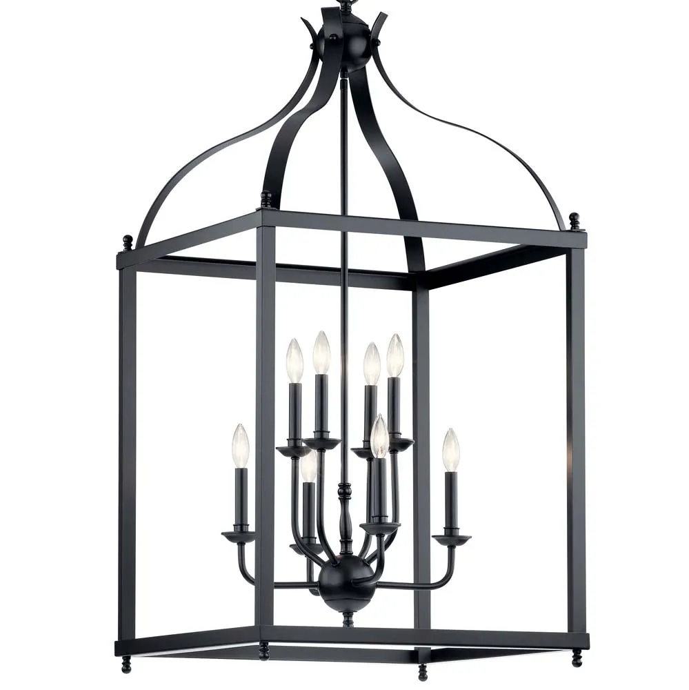 Larkin 24 in. 8 Lights Pendant Light Black Finish