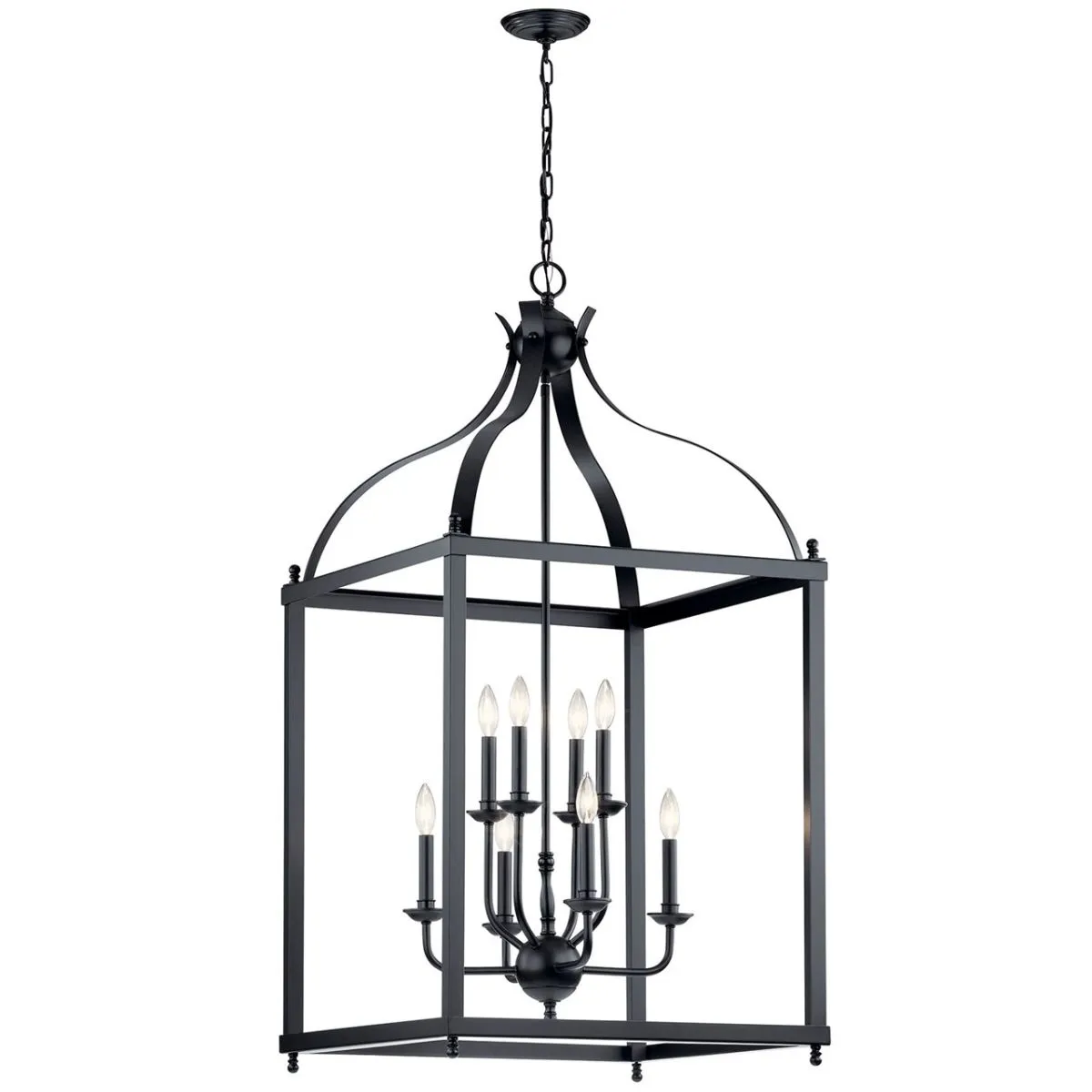 Larkin 24 in. 8 Lights Pendant Light Black Finish