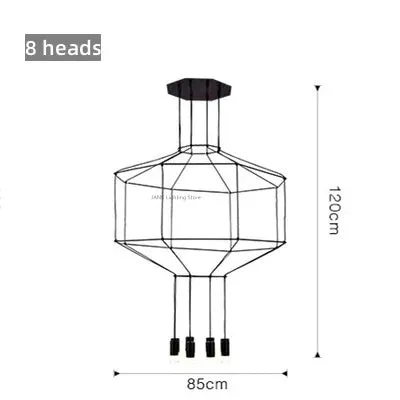 LED Stairway Chandeliers Black Acrylic G9 Pendant by Mansion