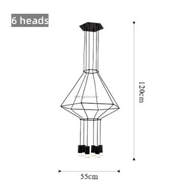 LED Stairway Chandeliers Black Acrylic G9 Pendant by Mansion