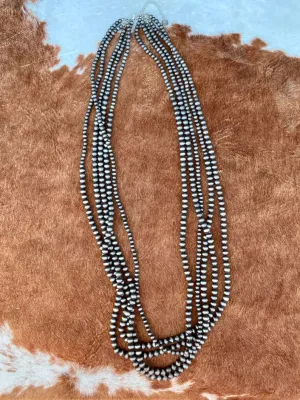 Long 5 Strand Navajo Style Necklace