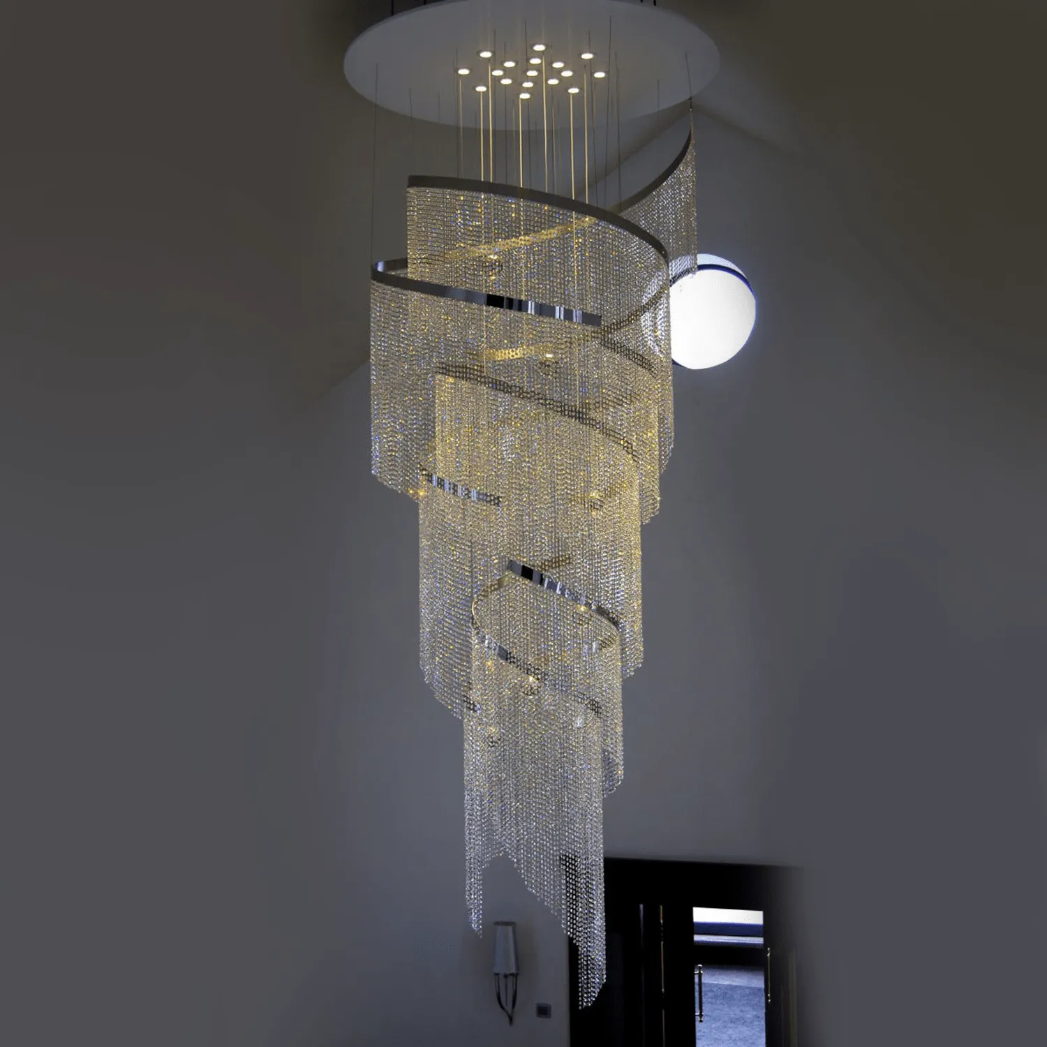 Luxuriosa Long Crystal Chandelier