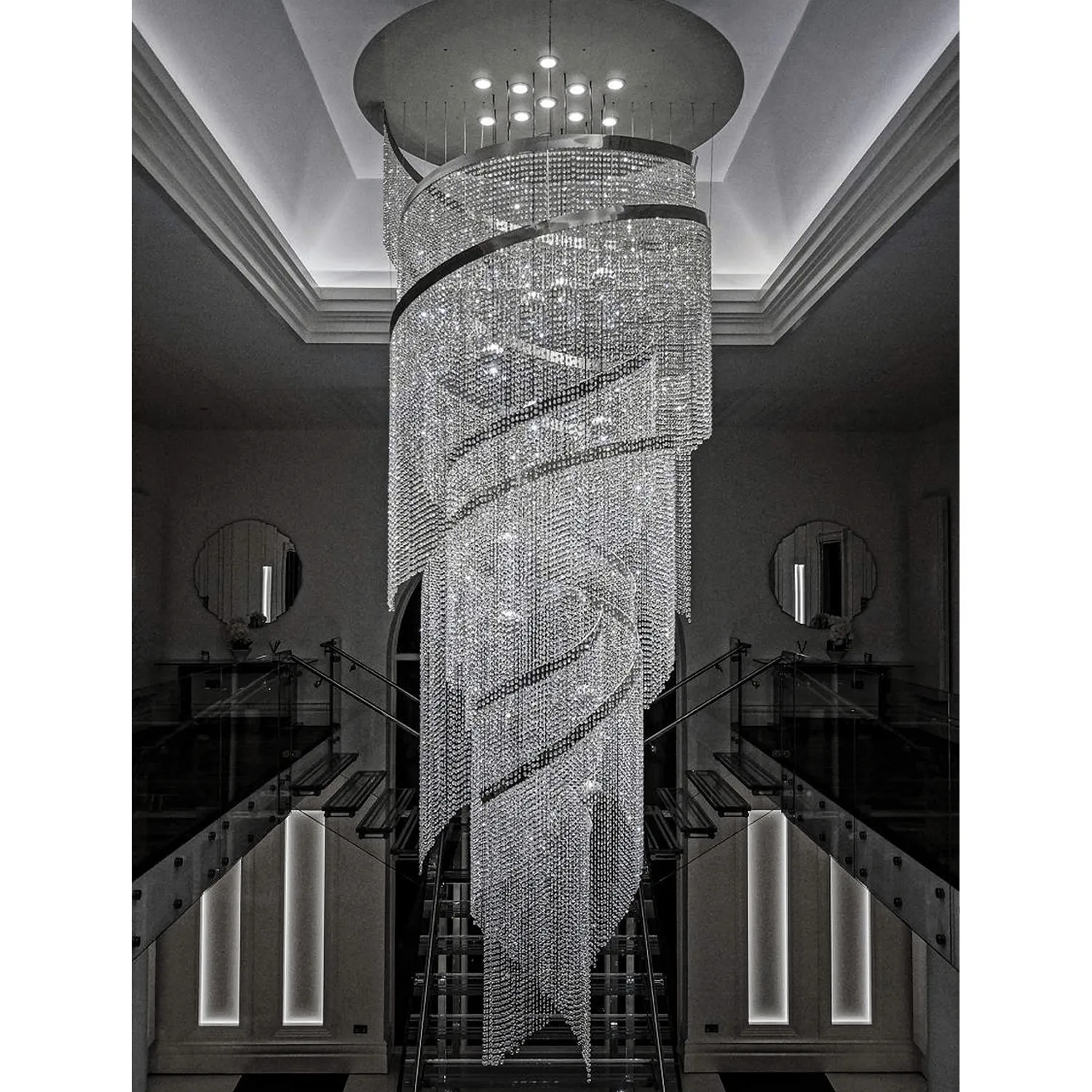 Luxuriosa Long Crystal Chandelier