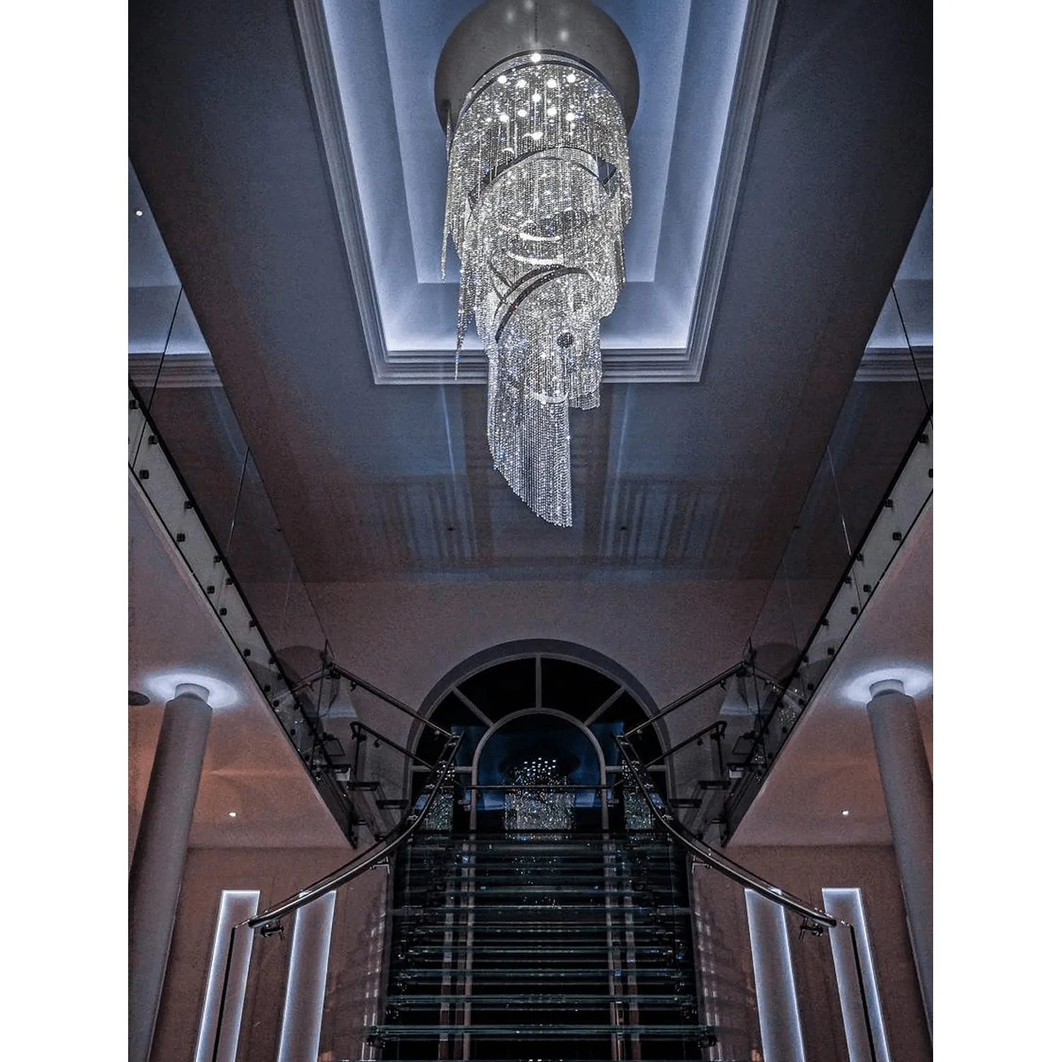 Luxuriosa Long Crystal Chandelier